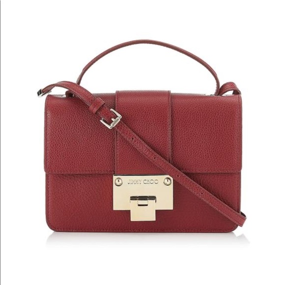 Jimmy Choo Handbags - Jimmy Choo Red Grainy Calf leather Crossbody bag